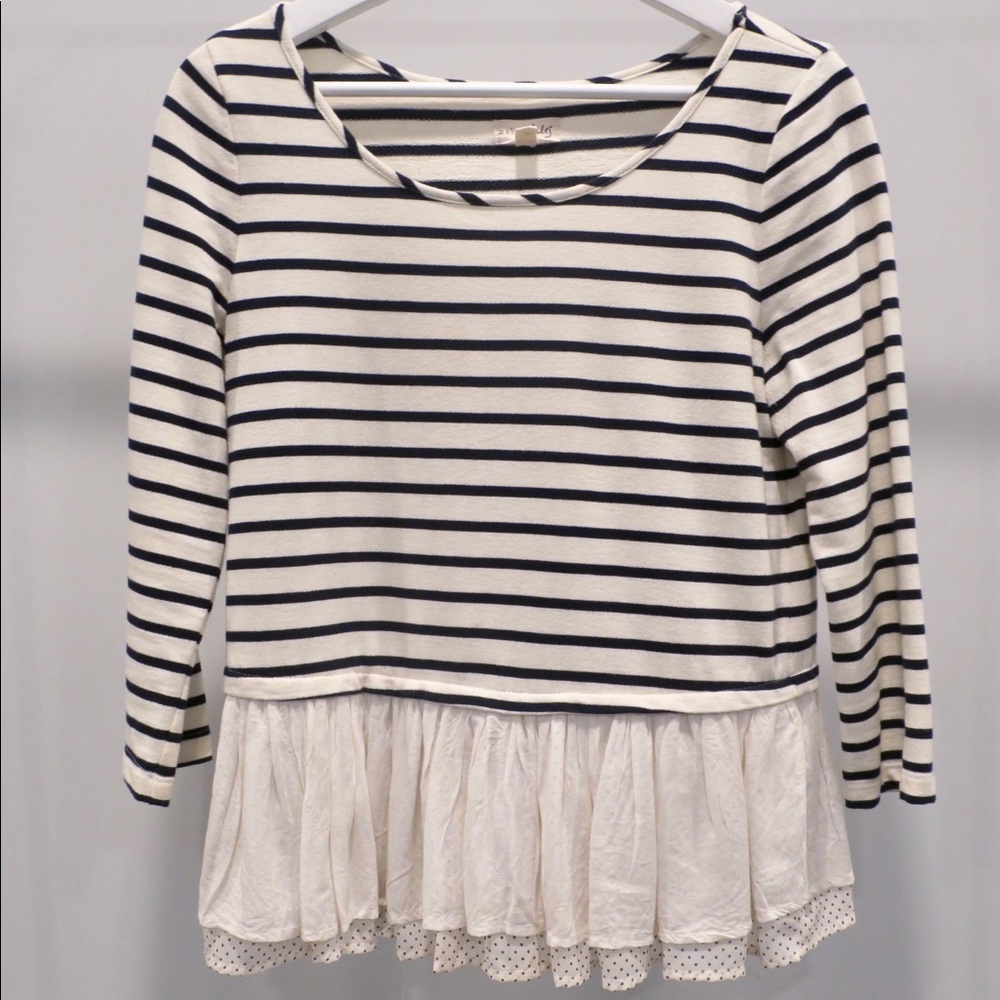 maison Jules stripes ruffle top
